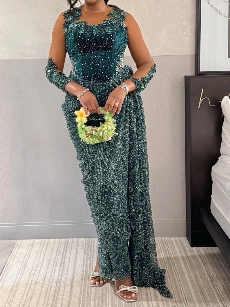 Emerald Green Sheath Dress