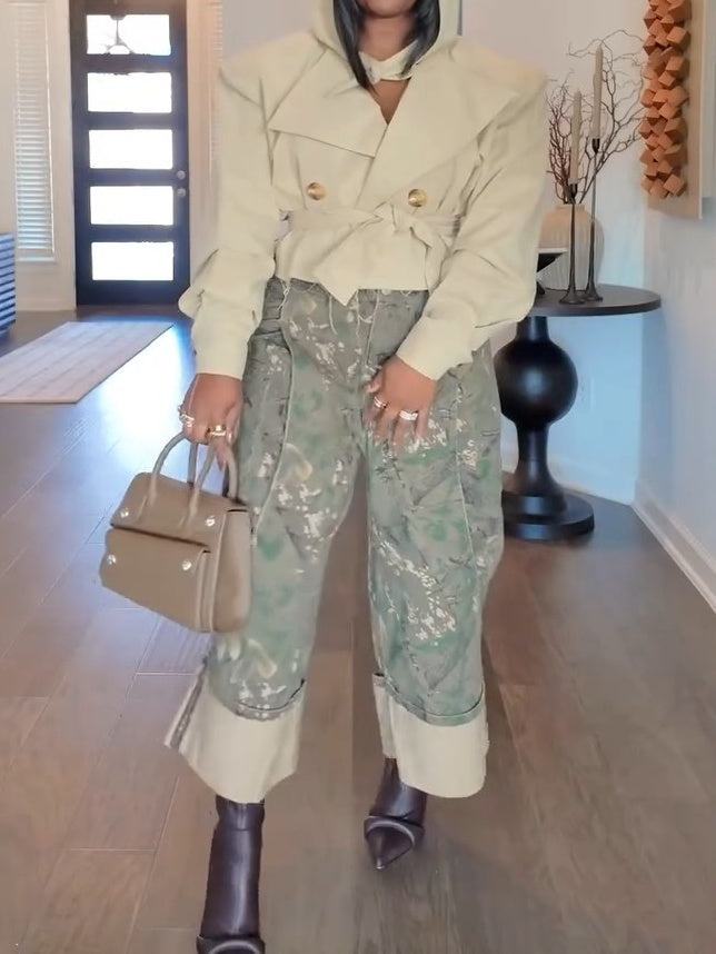 Oversized Cropped Trench