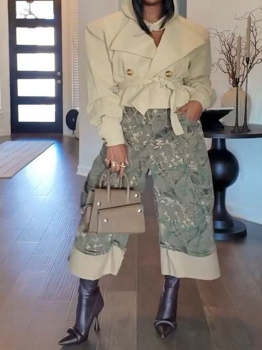 Oversized Cropped Trench