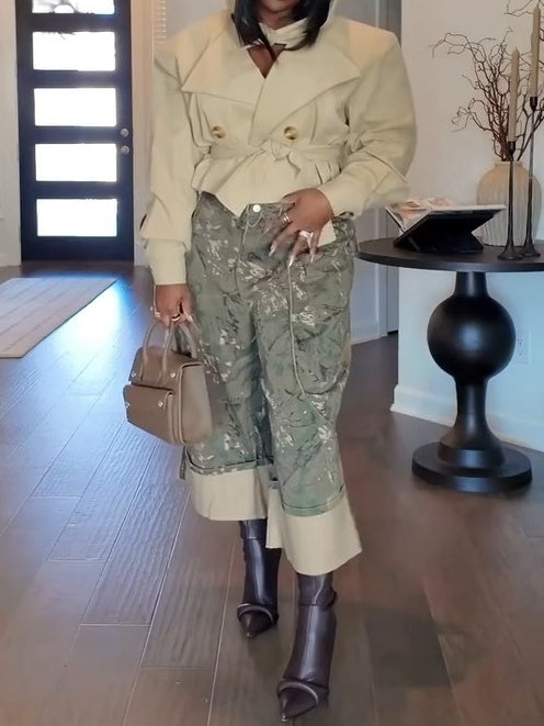 Oversized Cropped Trench