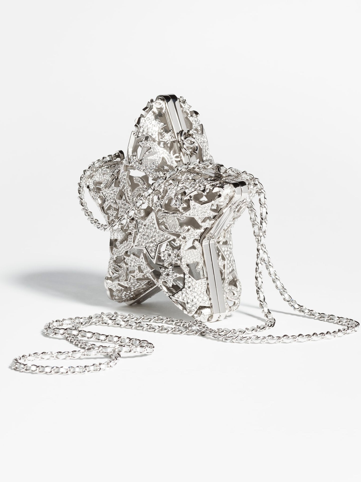 Silver-Tone Metal & Crystal Bags