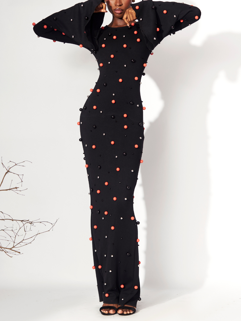 Iden Long Sleeved Maxi Dress