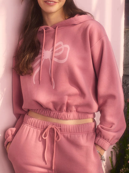 Knit Long Sleeve Top And Joggers Pajama Set