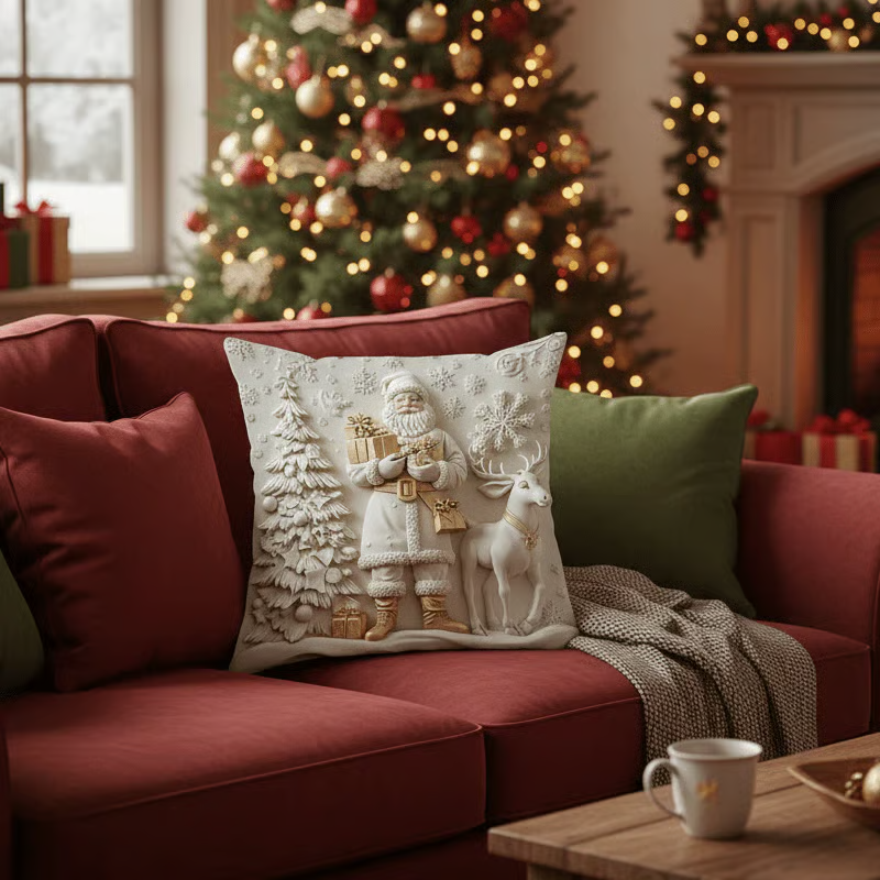 Christmas Themed Cushion Cover