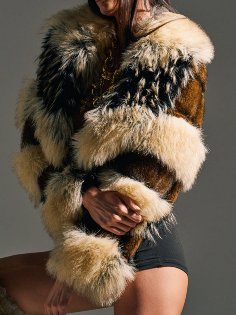 Portia Cropped Fur Jacket