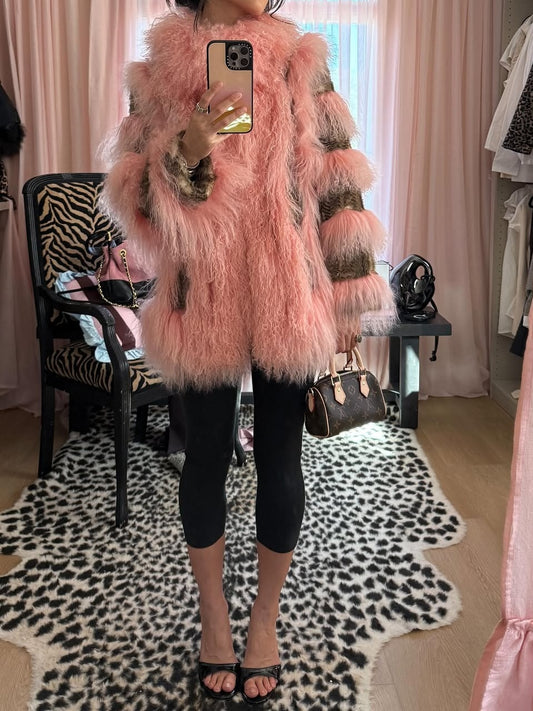 Pink Fur Coat