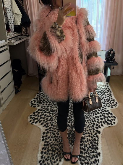 Pink Fur Coat