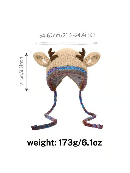 Original Festive Antler Hat – Windproof Ear Protection, 2-in-1 Hat/Handbag & Ideal For Family Christmas Outings