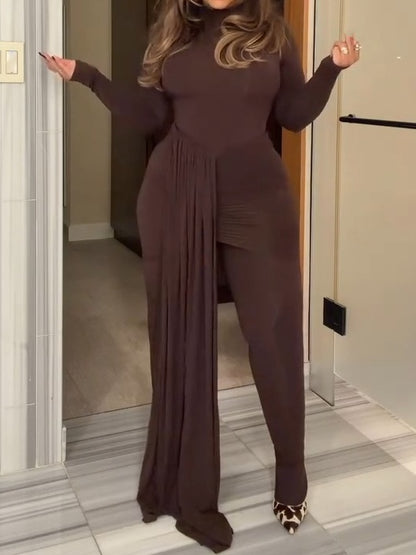 Naked Ruched Drape Mini Skirt