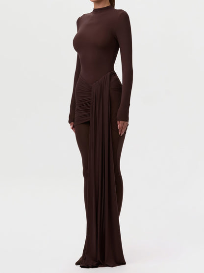 Naked Ruched Drape Mini Skirt