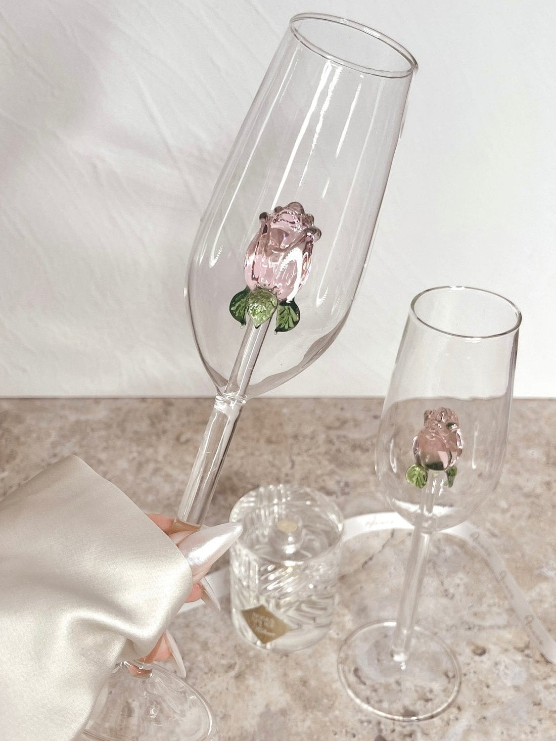 Rose Champagne Glass Set Of 2