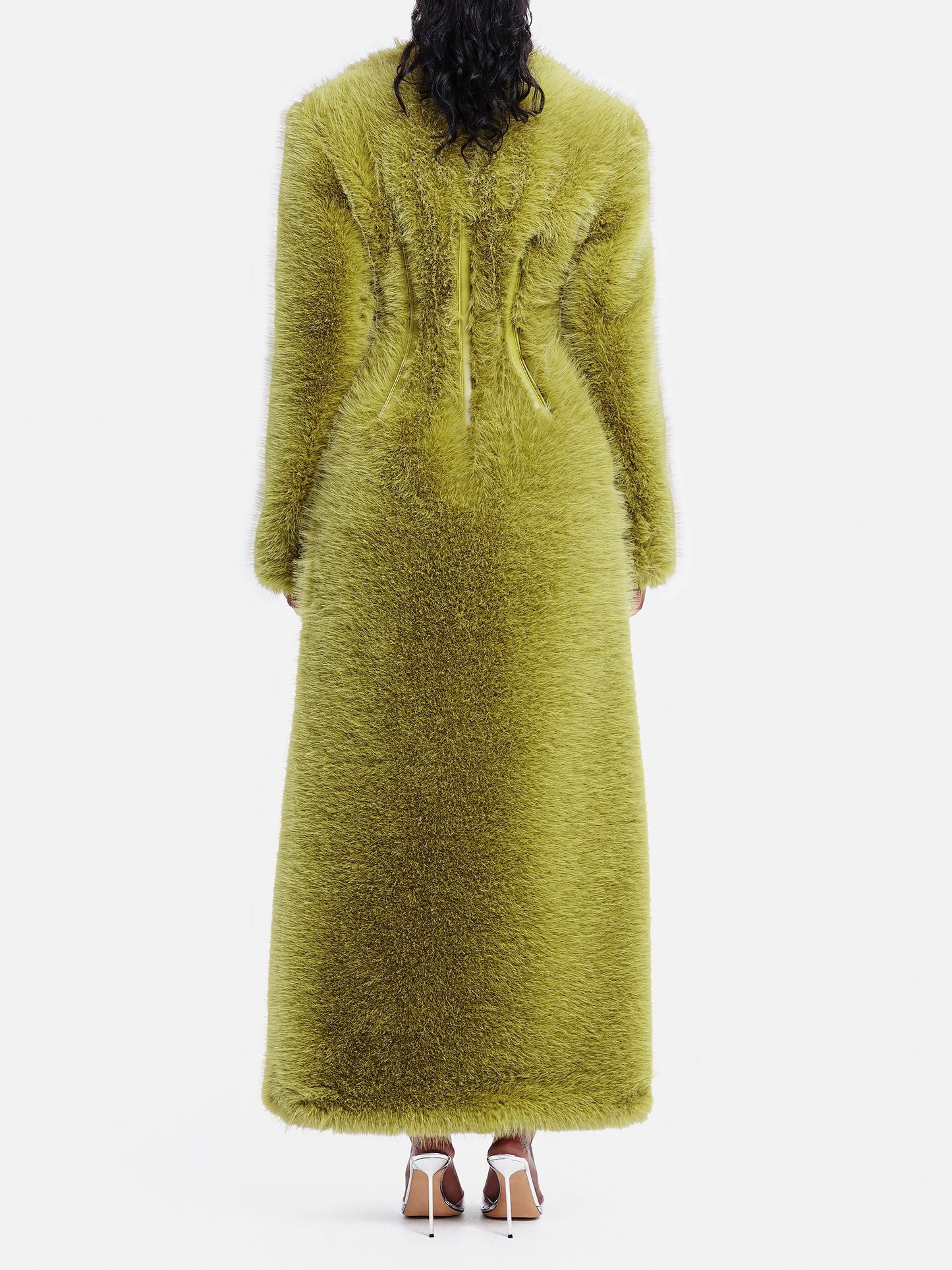 Green Fur Super-Long Coat
