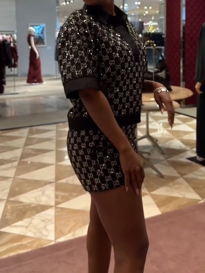 Wool Tweed Lamé Set