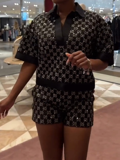 Wool Tweed Lamé Set