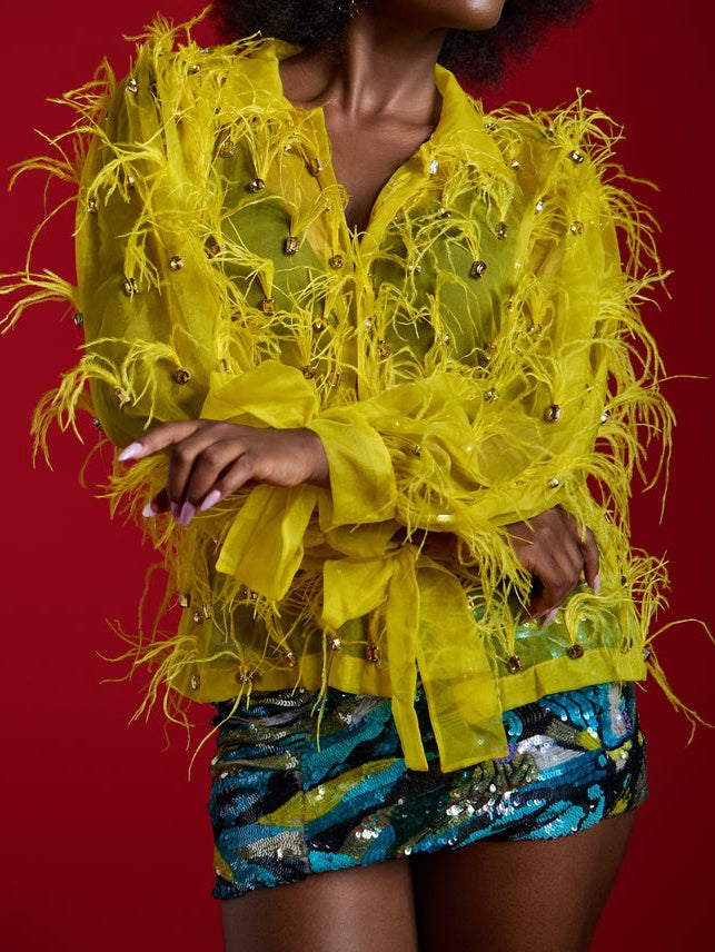 Feather Crystal Shirt