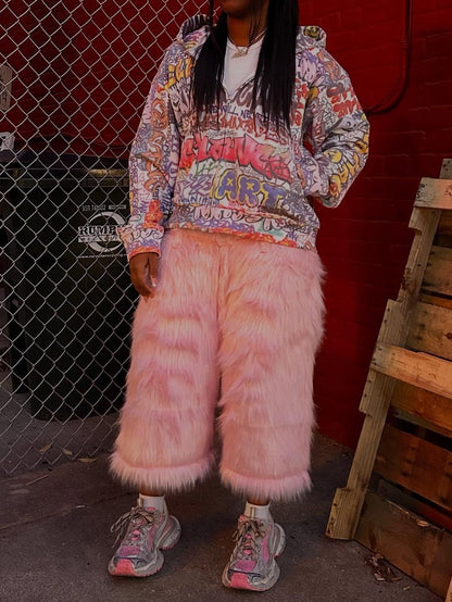 Faux Fur Pants