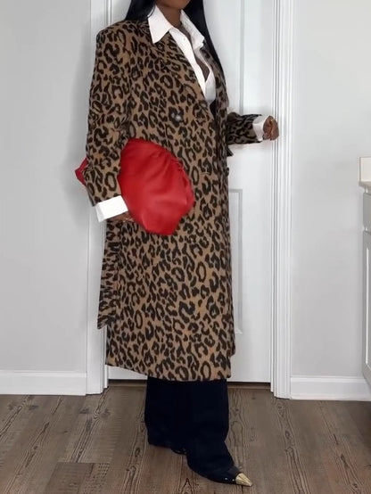 Elevated Leopard-print Coat