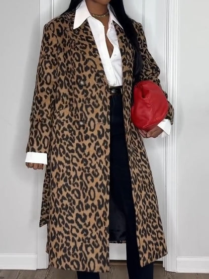 Elevated Leopard-print Coat