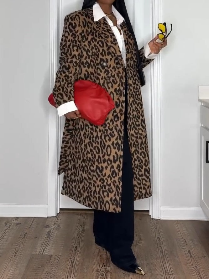 Elevated Leopard-print Coat