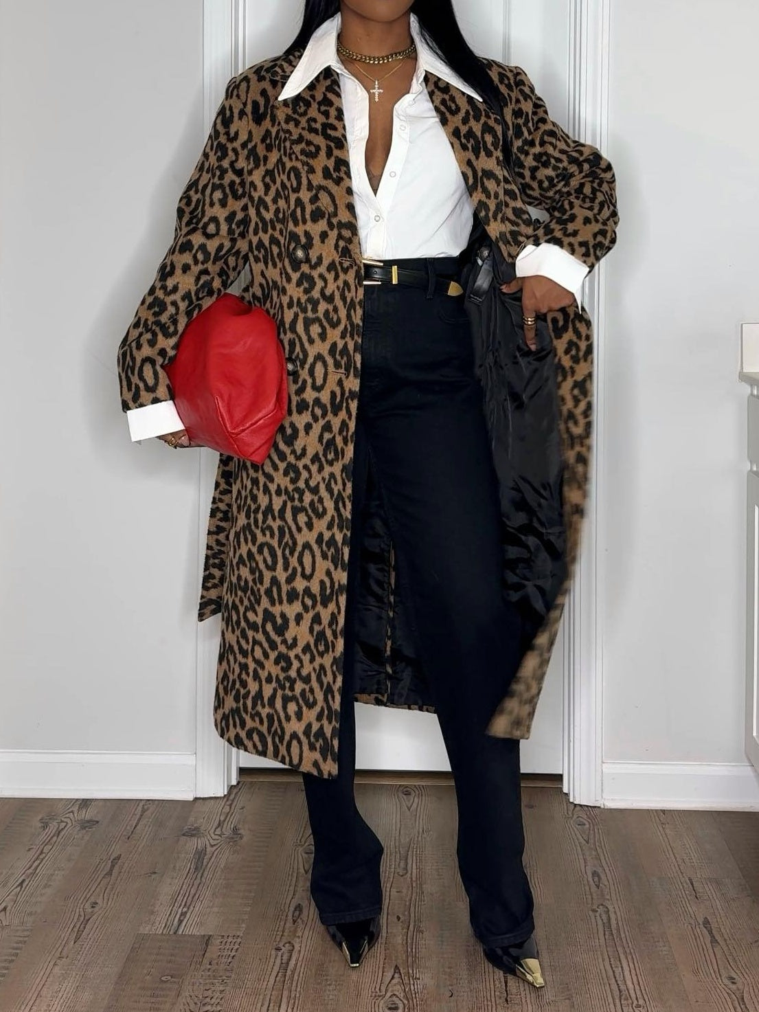 Elevated Leopard-print Coat