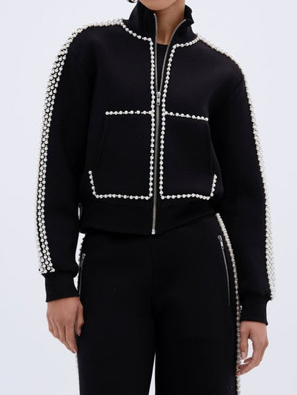 Pearl Zip Up Sweatshirt