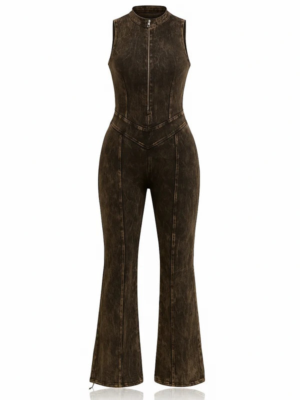 Washed Ribbed Jumpsuit