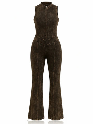 Washed Ribbed Jumpsuit