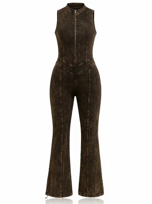 Washed Ribbed Jumpsuit