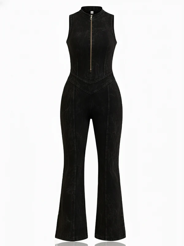 Washed Ribbed Jumpsuit