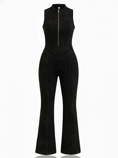 Washed Ribbed Jumpsuit