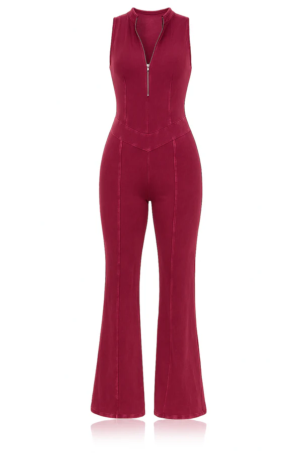 Washed Ribbed Jumpsuit
