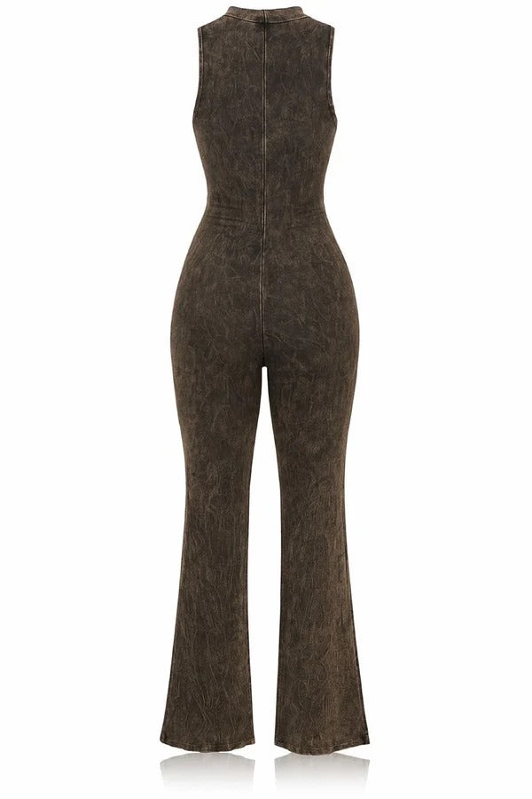 Washed Ribbed Jumpsuit