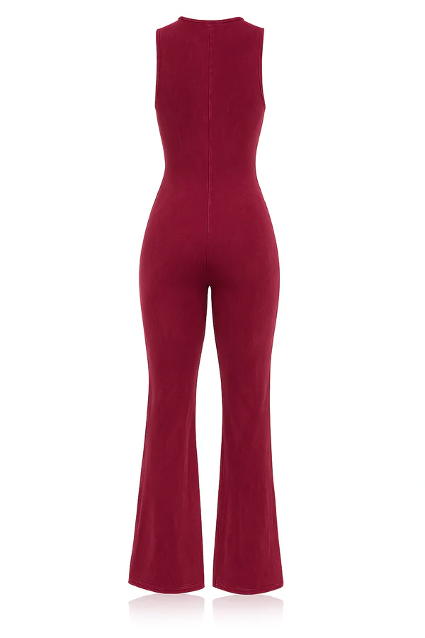 Washed Ribbed Jumpsuit