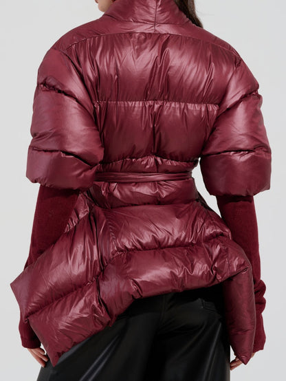 Peplum Puffer Coat