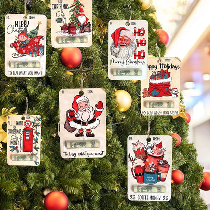 🎅💸Handcrafted Wooden Money Holders Gift（no Money）