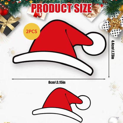 Waterproof Santa Hat Christmas Stickers