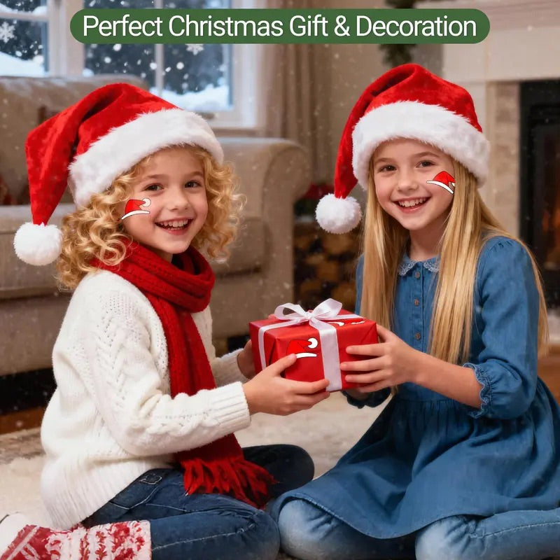 Waterproof Santa Hat Christmas Stickers
