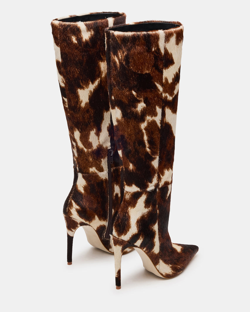 Brown Cow Print Boots