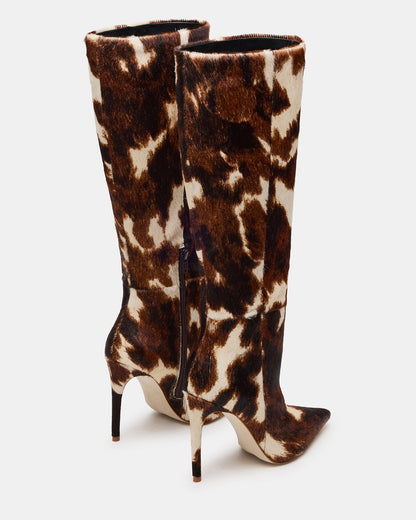Brown Cow Print Boots