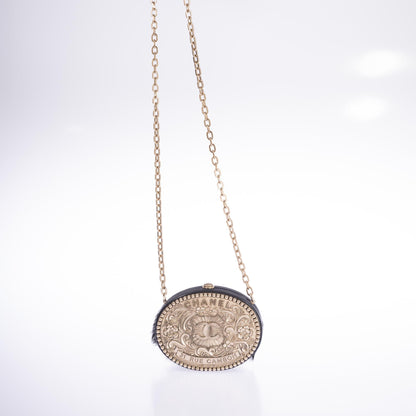 Vintage Black Leather & Pony-hair Crossbody Bag