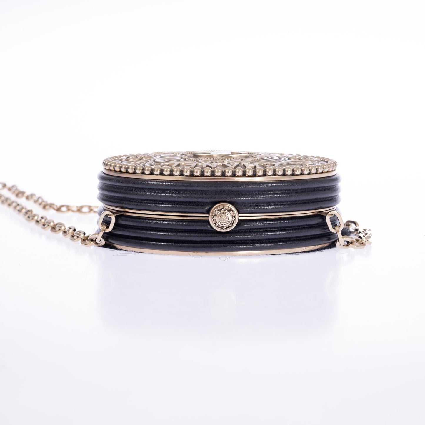 Vintage Black Leather & Pony-hair Crossbody Bag