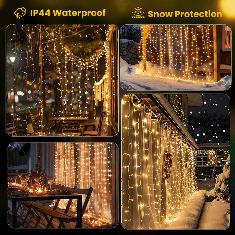 Remote-Control Led Curtain Light-9.8*9.8 FT