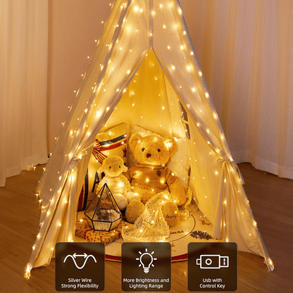 Remote-Control Led Curtain Light-9.8*9.8 FT