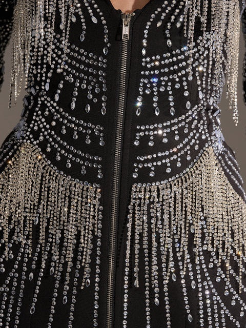 Rhinestone Blazer Dress