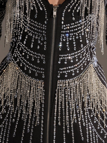 Rhinestone Blazer Dress
