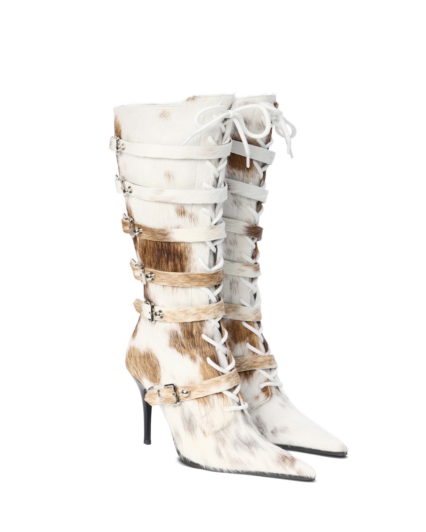 Horsehair Knee High Boots