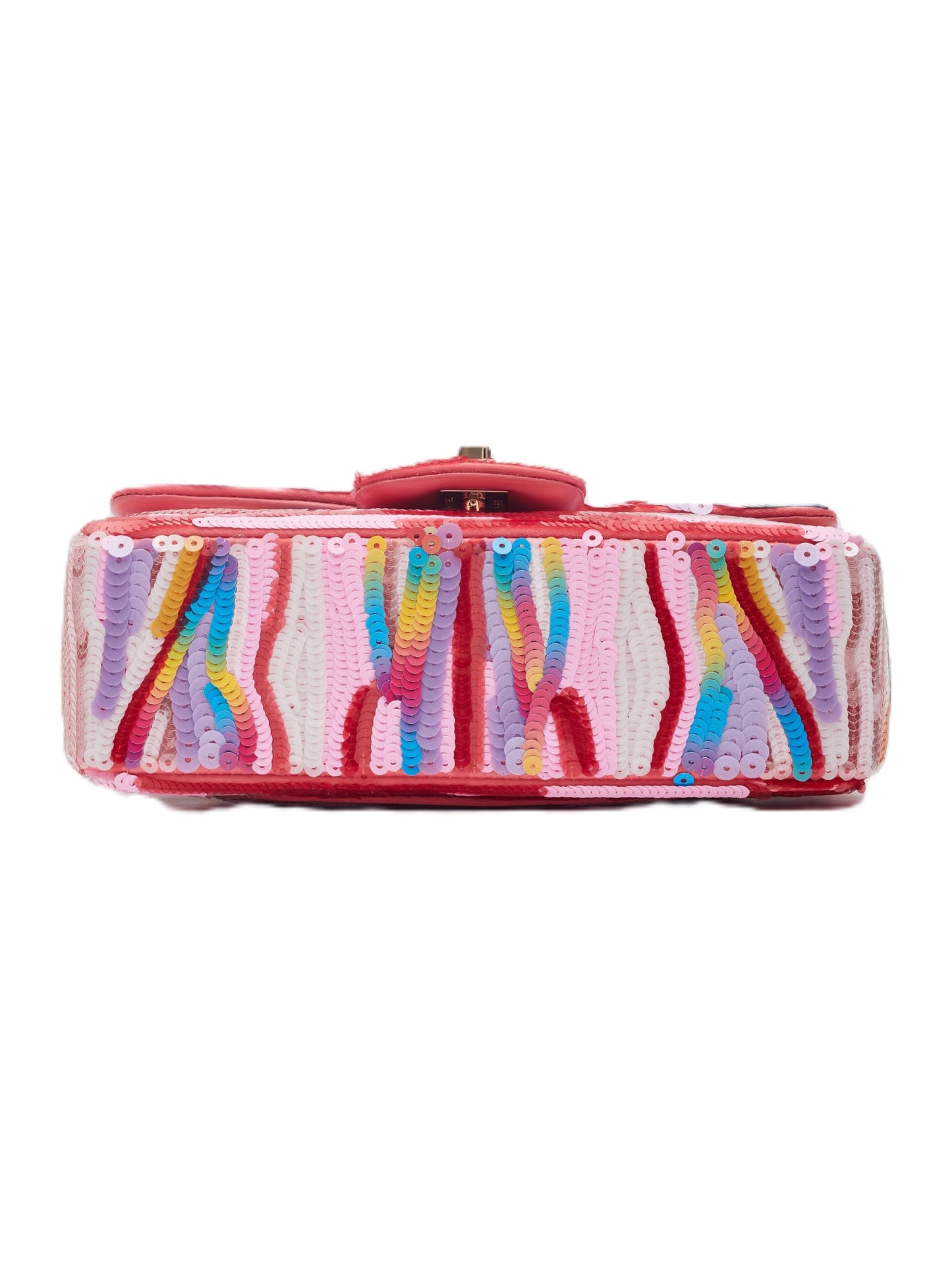 Colorful Sequin Flap Bag