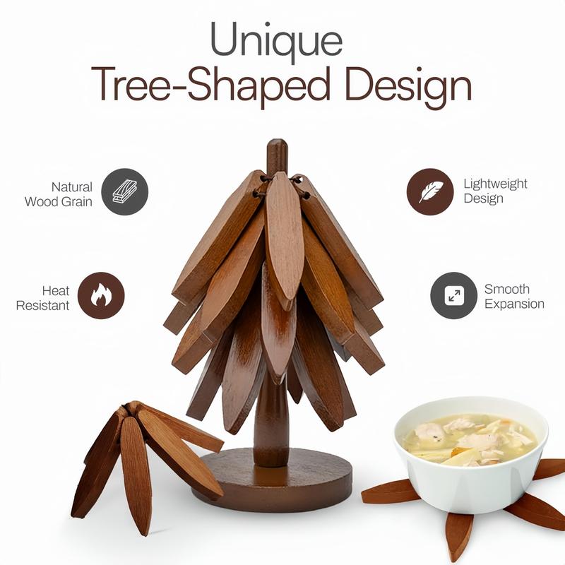 Natural Tree Trivet Set