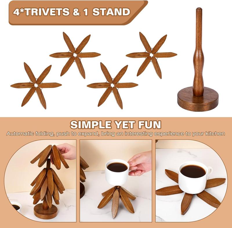 Natural Tree Trivet Set
