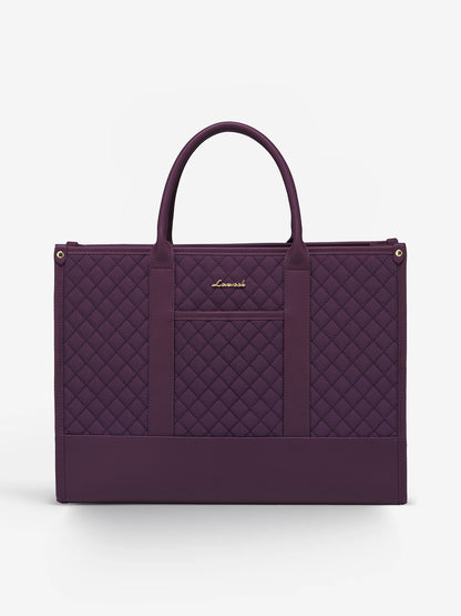 2 Pcs Quilted Laptop Tote Bag